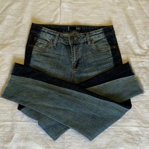 Kut two tone frayed hem jeans